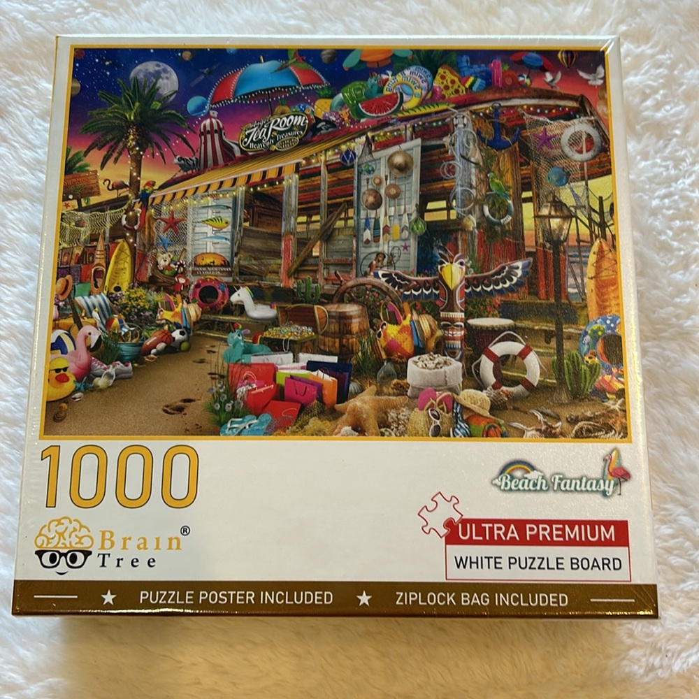 Beach Fantasy 1000 piece puzzle by Brain Tree, poster & ziplock bag incl…